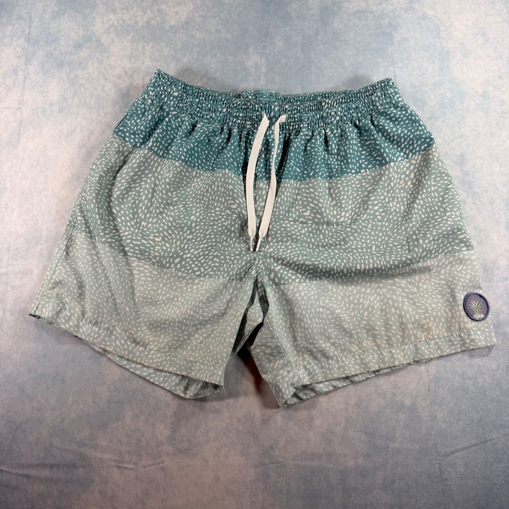 Chubbies Swim Trunks Mens Large Blue Excellent 5.5 Inseam Ombre Print